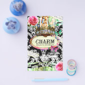GC | SHABBY Vintage Charm - Schwarzer Damast Flyer (Einzeln)
