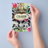 GC | SHABBY Vintage Charm - Schwarzer Damast Flyer (Handgriff)