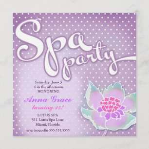 GC Spa-Party Lotus Purpur Einladung