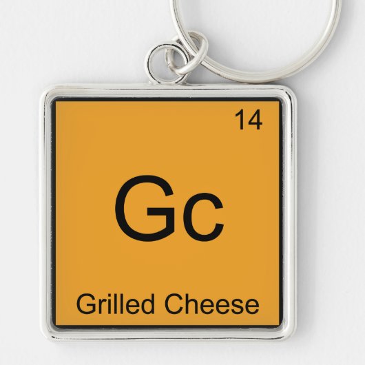 Gc - Symbol für den gegrillten Käse - Funny Chemis Schlüsselanhänger (Vorne)