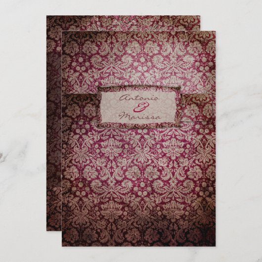 GC | Vintage Einladung von Red Rapture (Vorne/Hinten)