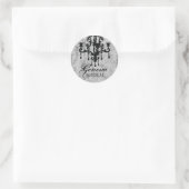 GC | Vintage Kronleuergris Runder Aufkleber (Tasche)