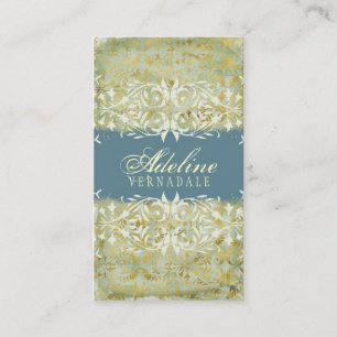 GC Vintage Melon Gold Schmutziges Blau Visitenkarte