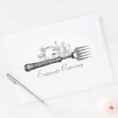 GC Vintage Silbergöttin Ovaler Aufkleber (Umschlag)