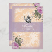 GC Vintages Brautparty Tee Party Einladung (Vorne/Hinten)