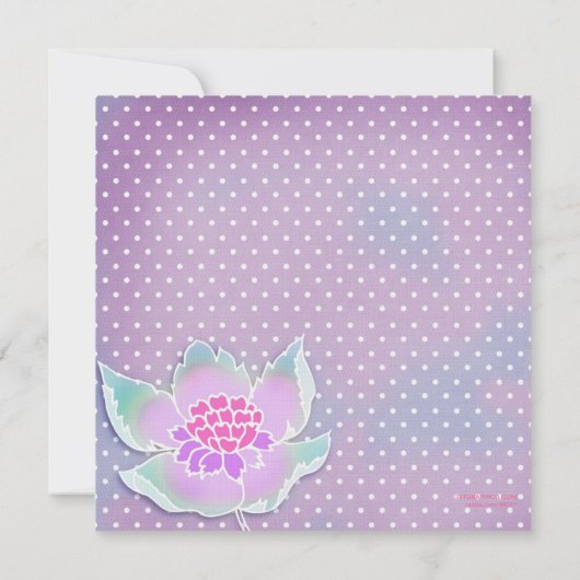 GC Wellness-Center Party Lotus Lila Einladung (Rückseite)