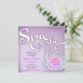 GC Wellness-Center Party Lotus Lila Einladung (Stehend Vorderseite)