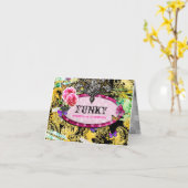 GC | Whimsical Vintag Pink Bee Karte (Gelbe Blume)