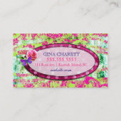 GC Whimsisches Vintages Charm Hot Limon Visitenkarte (Rückseite)