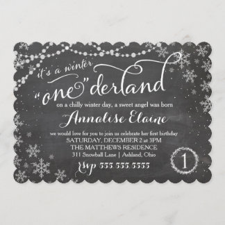 GC Winter ONEderland Geburtstag Einladung