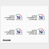 GCC 10. Anniversay Logo Sticker! Rechteckiger Aufkleber (Blatt)