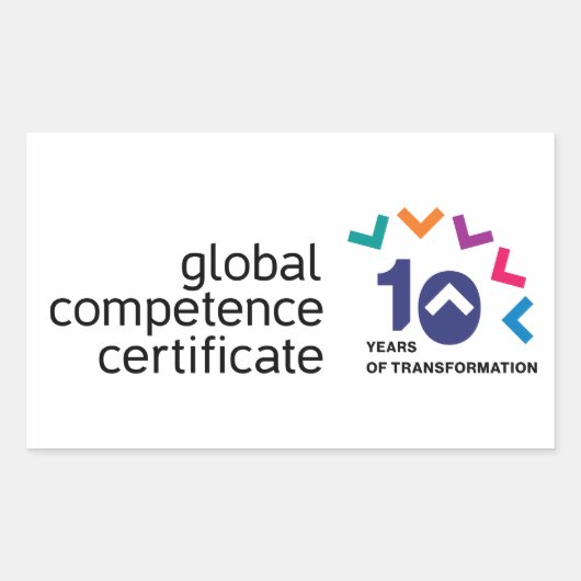 GCC 10. Anniversay Logo Sticker! Rechteckiger Aufkleber (Vorderseite)