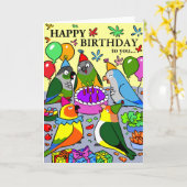 Gcc quaker caique senegal papagei glücklich karte (Gelbe Blume)