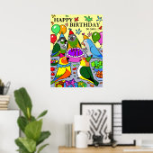 Gcc quaker caique senegal papagei glücklich poster (Heimbüro)