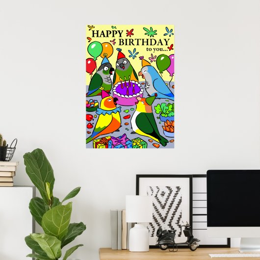 Gcc quaker caique senegal papagei glücklich poster (Heimbüro)