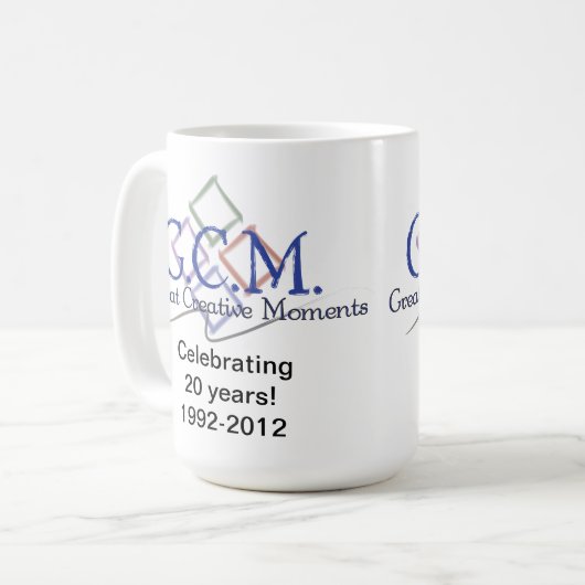 GCM Logo Tasse-Weiß Kaffeetasse (Vorderseite Links)