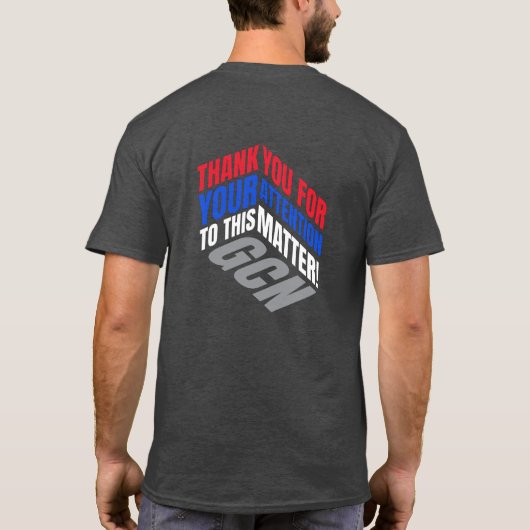 'GCN' Parody Vielen Dank für Ihre Aufmerksamkeit G T-Shirt (Rückseite)