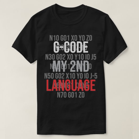 GCode meine 2. Sprache  T-Shirt (Design vorne)