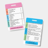 GCS/Consciness Cheat Sheet für Abzeichen-Rollen Ausweis (Vorder- & Rückseite)
