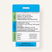 GCS/Consciness Cheat Sheet für Abzeichen-Rollen Ausweis (Rückseite)