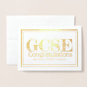 GCSE Glückwunschkarte Folienkarte (Vorderseite mit Umschlag)