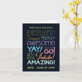 GCSE-Prüfung Erfolg Glückwunsch Personalisiert Karte (Gelbe Blume)