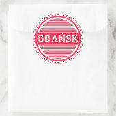 Gdansk City Pride Emblem – Polish Identity Runder Aufkleber (Tasche)