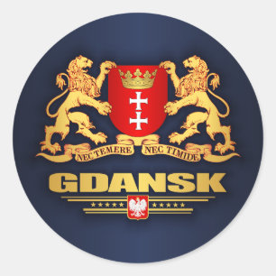 Gdansk COA Runder Aufkleber