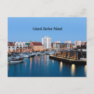 Gdansk Harbor, Polen Postkarte