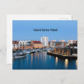 Gdansk Harbor, Polen Postkarte (Vorne/Hinten)