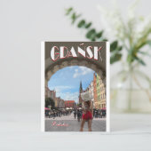 Gdansk Vintage Poster Postkarte (Stehend Vorderseite)
