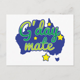 G'DAY Kamerad-australischer Gruß hallo Postkarte