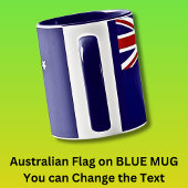Gday Mate Australian Flag auf Blue Combo Tasse
