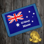 G'day Mate & Australian Flag Mode / Australien Tri-fold Geldbeutel<br><div class="desc">WALLETS: Australische Flagge & G'day Mate Grüße,  Australien Mode - Liebe mein Land,  Reiseteilnehmer / Sportfans</div>