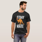G'Day Mate Funny Kangaroo Australian Flag Straya A T-Shirt (Vorne ganz)