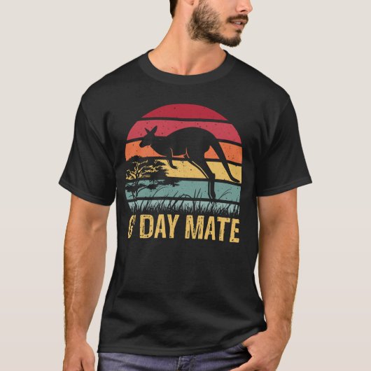 G'Day Mate Kangaroo Aussie Australien Roo GDay Mat T-Shirt (Vorderseite)