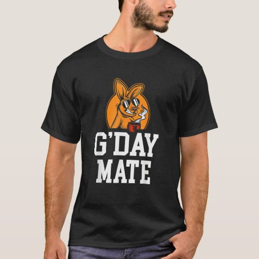 G'Day Mate Kangaroo  Wildlife Animal Australia T-Shirt (Vorderseite)