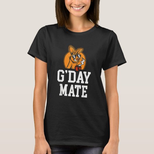 G'Day Mate Kangaroo Wildlife Animal Australia T-Shirt (Vorderseite)