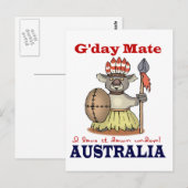 G'Day Mate Koala Postkarte (Vorne/Hinten)