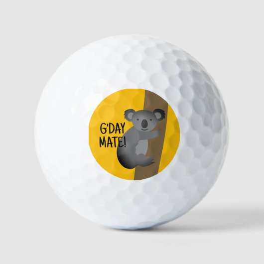 Gday Mate niedlich australische Koala Bär Brauch B Golfball (Vorderseite)
