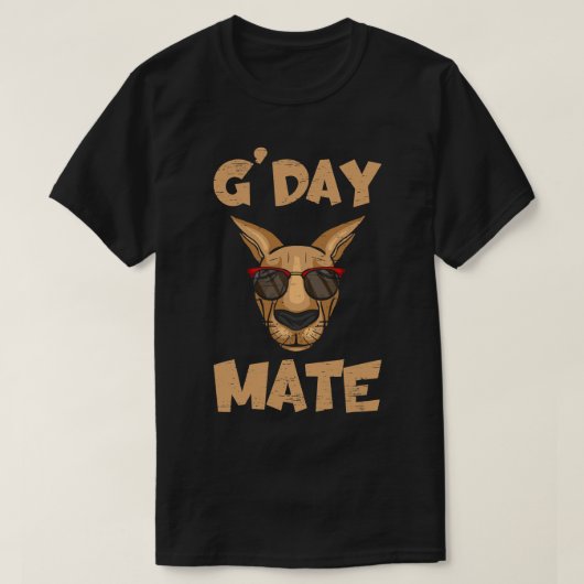 Gday Mate Zoo Pouch Australia Animal Lover T-Shirt (Design vorne)
