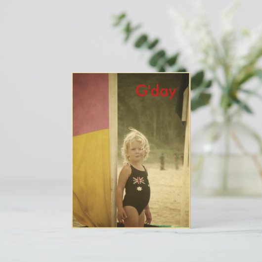 G'day Postkarte (Stehend Vorderseite)