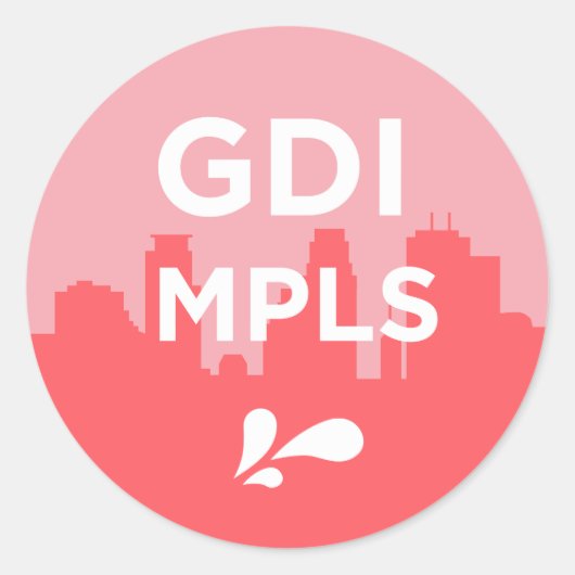 GDI MPLS Logo-Aufkleber Runder Aufkleber (Vorderseite)