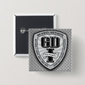 GDI quadratischer Knopf 1 Button (Vorne & Hinten)