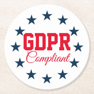 GDPR konform Runder Pappuntersetzer