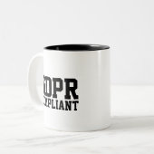 GDPR konform Zweifarbige Tasse (Vorderseite Links)