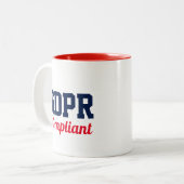 GDPR konform Zweifarbige Tasse (Vorderseite Links)