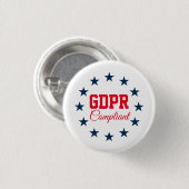 GDPR konforme allgemeine Daten-Schutz-Regelung Button (Vorne & Hinten)