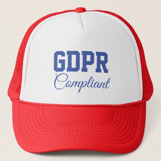 GDPR konforme allgemeine Daten-Schutz-Regelung Truckerkappe (Vorderseite)