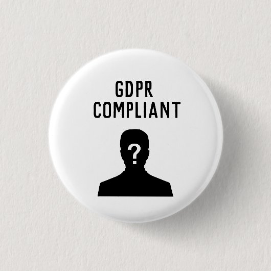 GDPR konformer Knopf Button (Vorderseite)